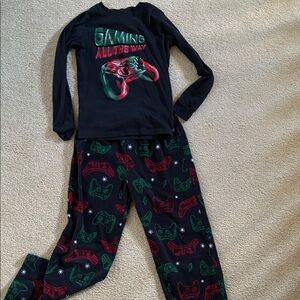 Boys size 12 Carters brand Gaming All The Way Kids Pajamas - Black and Red